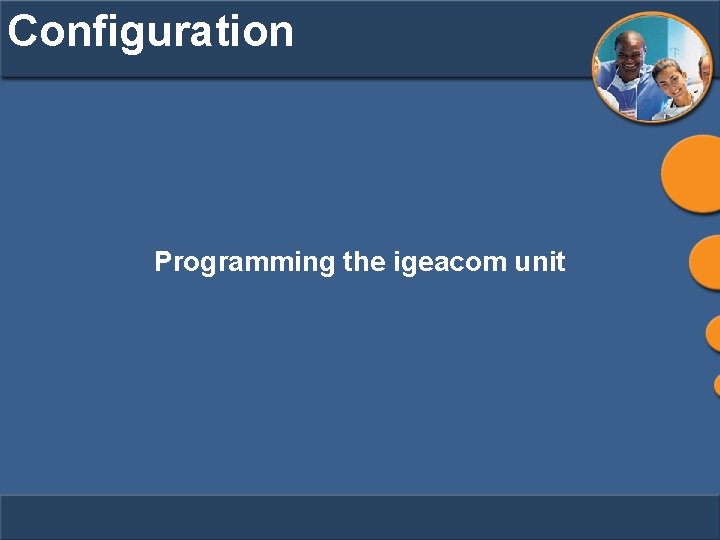 Configuration Programming the igeacom unit 