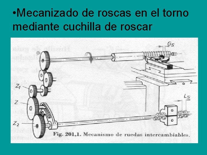 • Mecanizado de roscas en el torno mediante cuchilla de roscar • Mecanizado de roscas en el torno mediante cuchilla de roscar