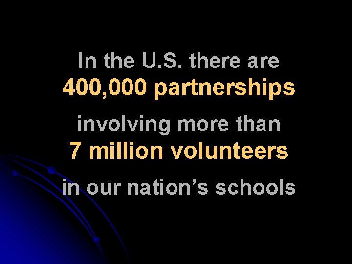 In the U. S. there are 400, 000 partnerships involving more than 7 million