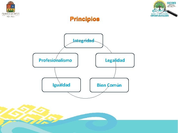 Principios Integridad Profesionalismo Igualdad Legalidad Bien Común 