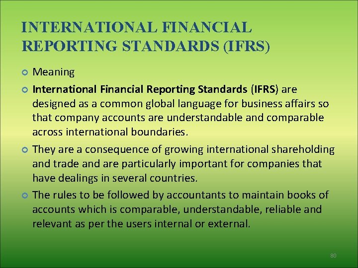 Accounting Standards Ifrs Introduction Certain Rules Procedures And