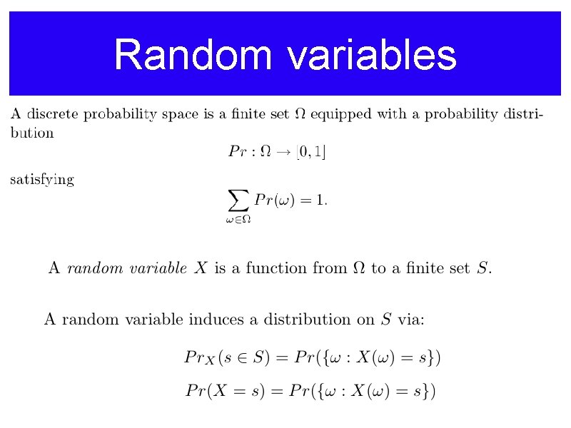 Random variables 