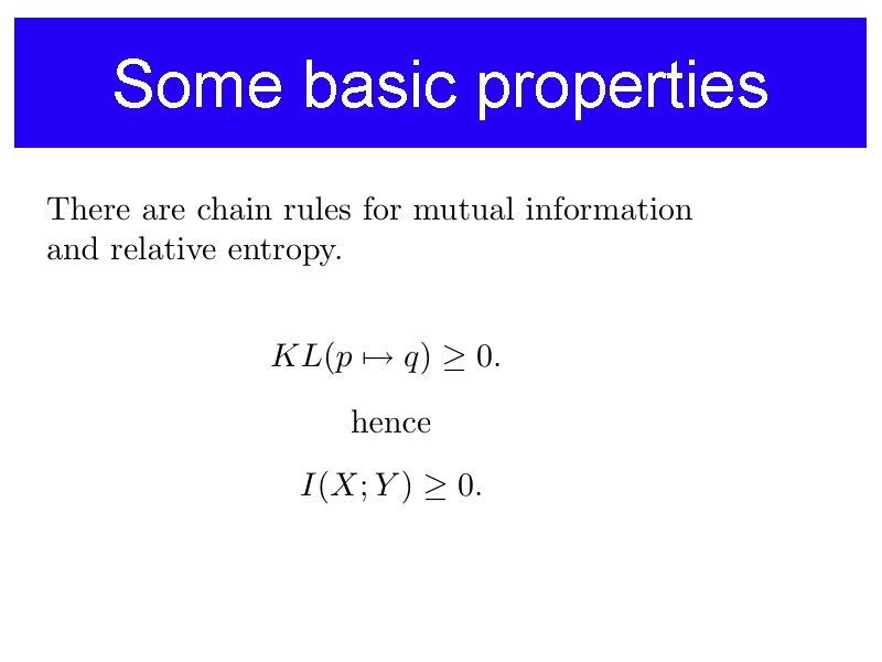 Some basic properties 