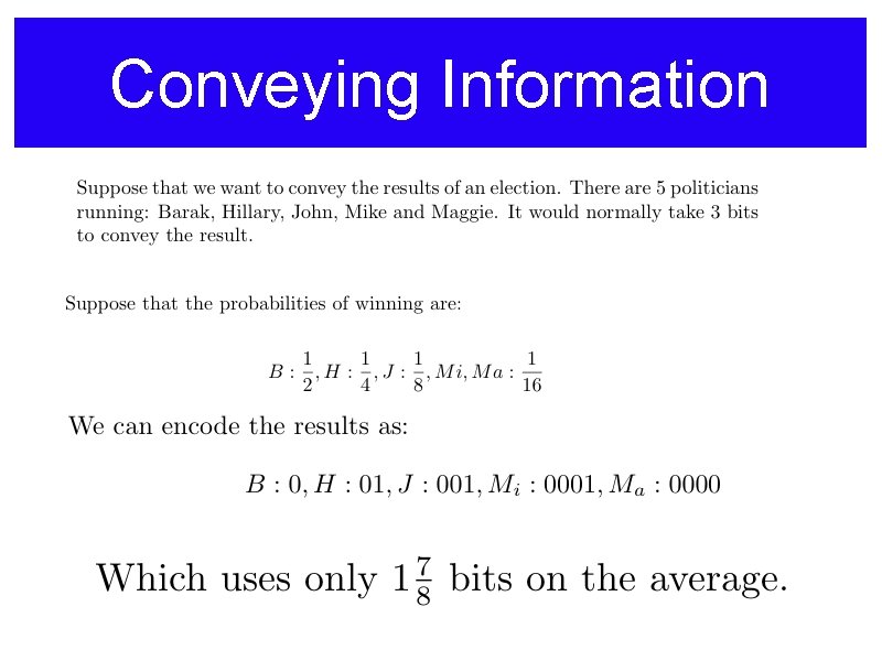Conveying Information 