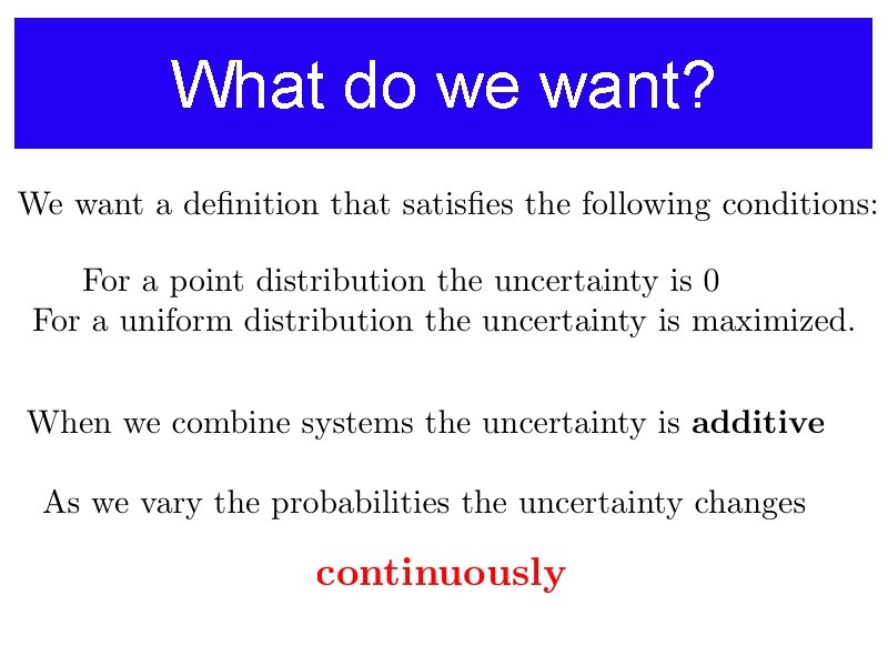 What do we want? 