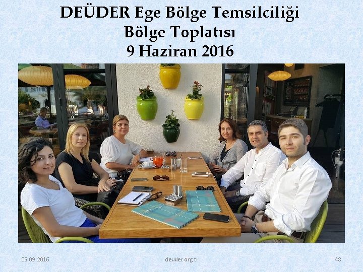 DEÜDER Ege Bölge Temsilciliği Bölge Toplatısı 9 Haziran 2016 05. 09. 2016 deuder. org.