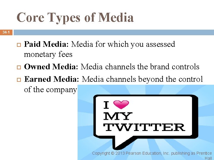 Core Types of Media 34 -1 Paid Media: Media for which you assessed monetary Core Types of Media 34 -1 Paid Media: Media for which you assessed monetary