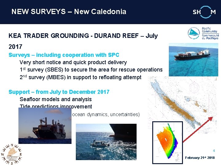 NEW SURVEYS – New Caledonia KEA TRADER GROUNDING - DURAND REEF – July 2017