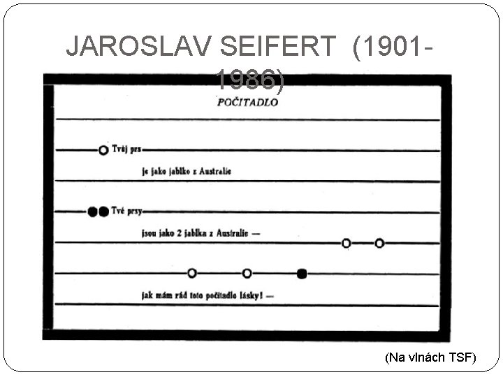 JAROSLAV SEIFERT (19011986) (Na vlnách TSF) 