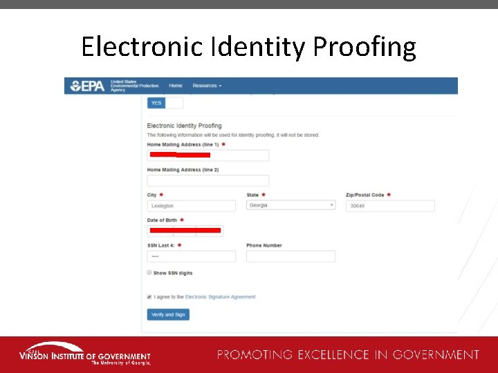 Electronic Identity Proofing 