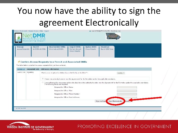 You now have the ability to sign the agreement Electronically 