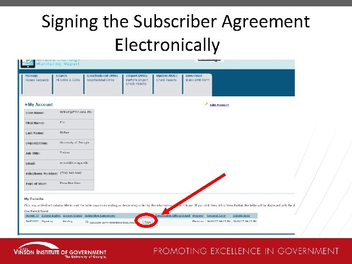 Signing the Subscriber Agreement Electronically 