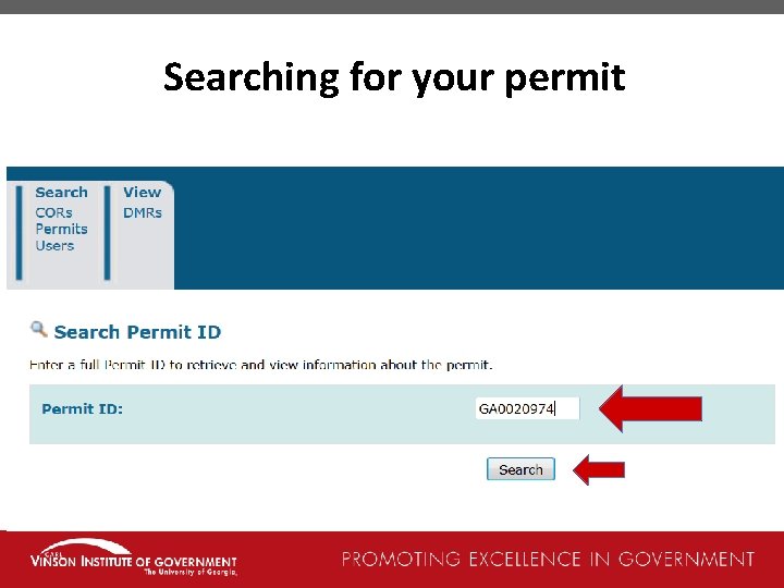 Searching for your permit 