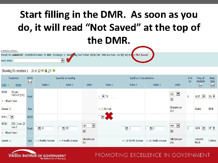 Start filling in the DMR. As soon as you do, it will read “Not