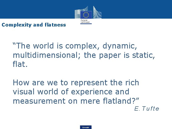 Complexity and flatness “The world is complex, dynamic, multidimensional; the paper is static, flat.