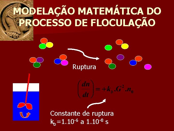 MODELAÇÃO MATEMÁTICA DO PROCESSO DE FLOCULAÇÃO Ruptura Constante de ruptura kb=1. 10 -6 a