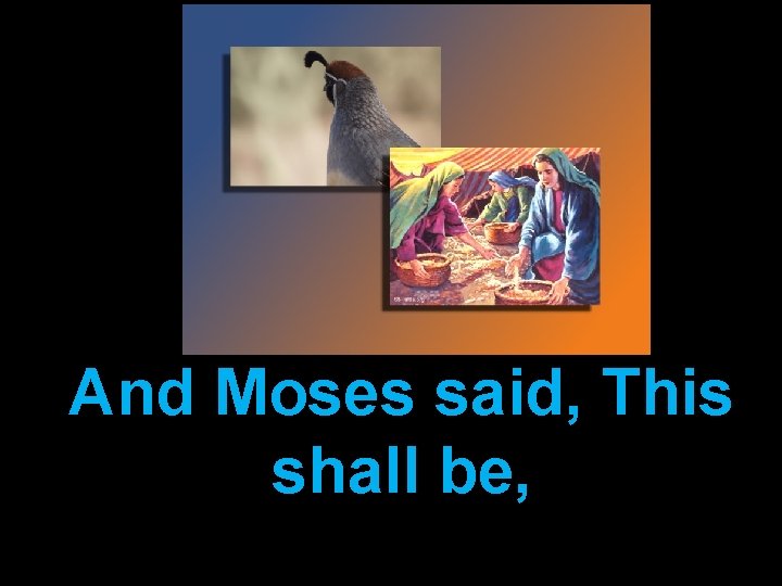 And Moses said, This shall be, 