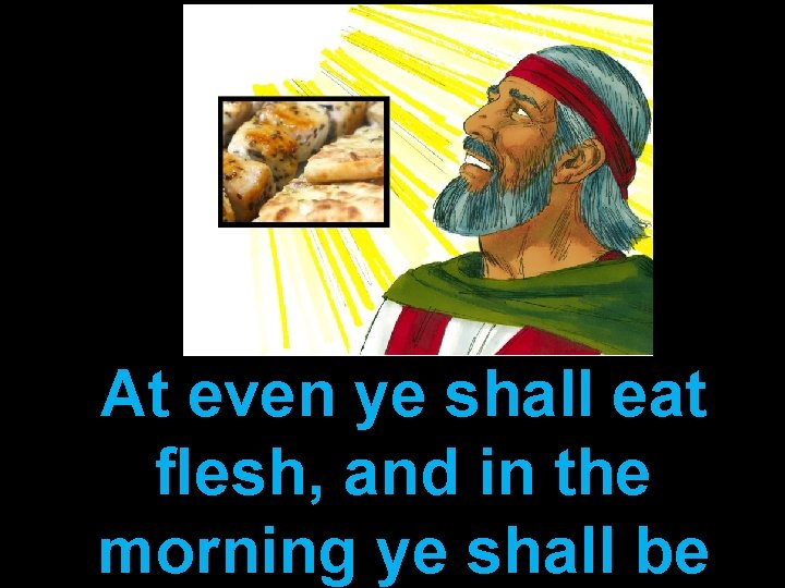 At even ye shall eat ﬂesh, and in the morning ye shall be 