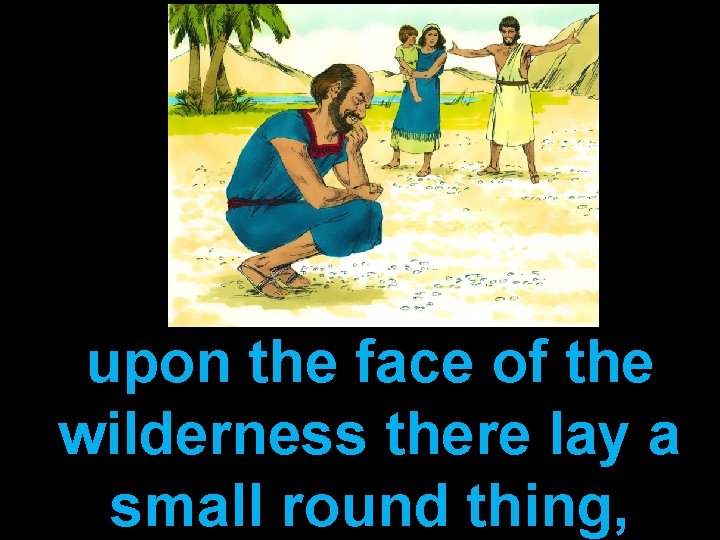 upon the face of the wilderness there lay a small round thing, 