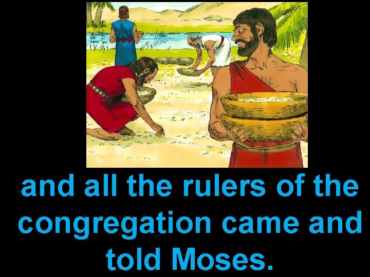 and all the rulers of the congregation came and told Moses. 