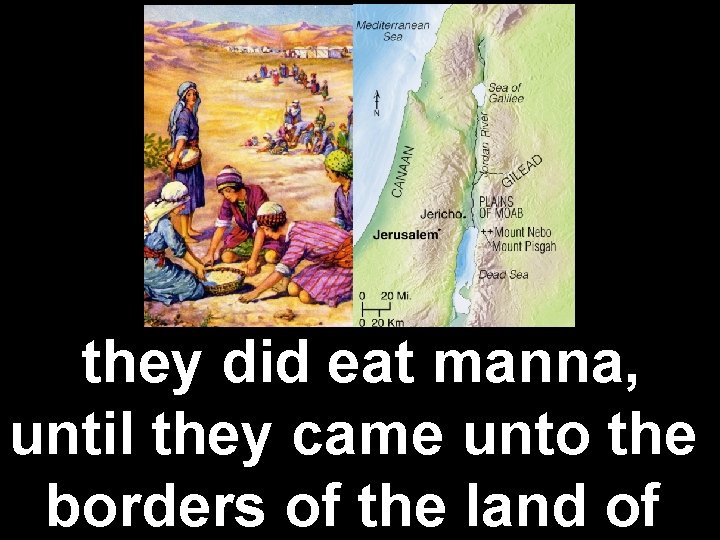 they did eat manna, until they came unto the borders of the land of