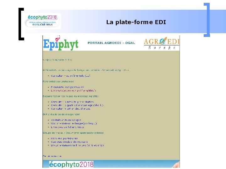 La plate-forme EDI 