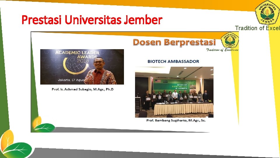 Prestasi Universitas Jember Tradition of Excel 