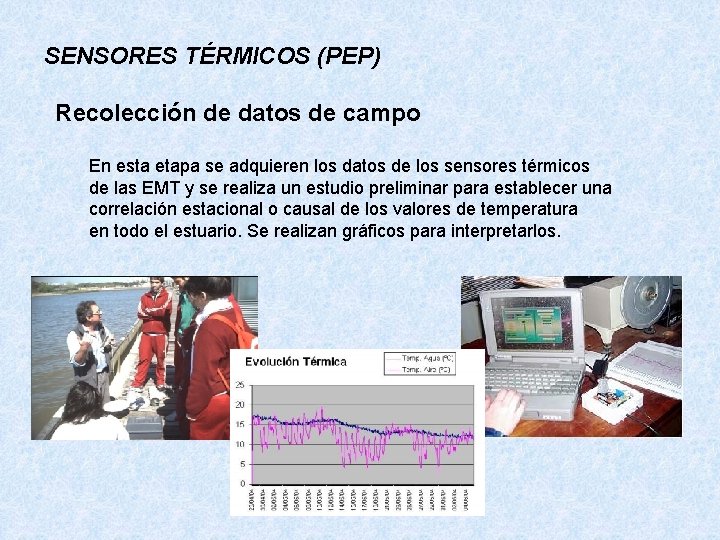 SENSORES TÉRMICOS (PEP) Recolección de datos de campo En esta etapa se adquieren los