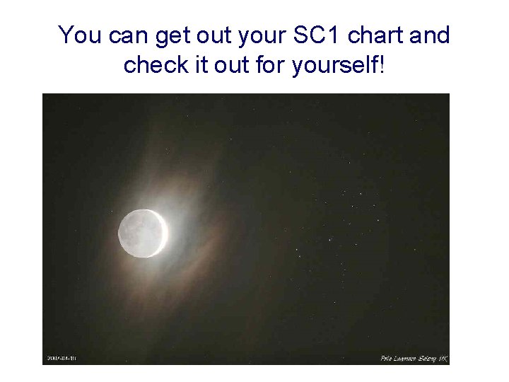 You can get out your SC 1 chart and check it out for yourself!