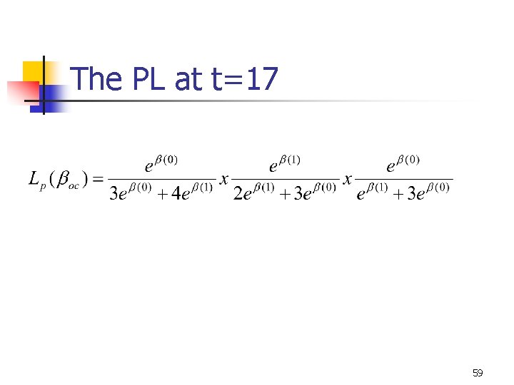 The PL at t=17 59 