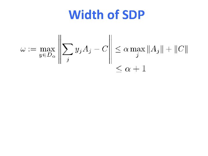 Width of SDP 