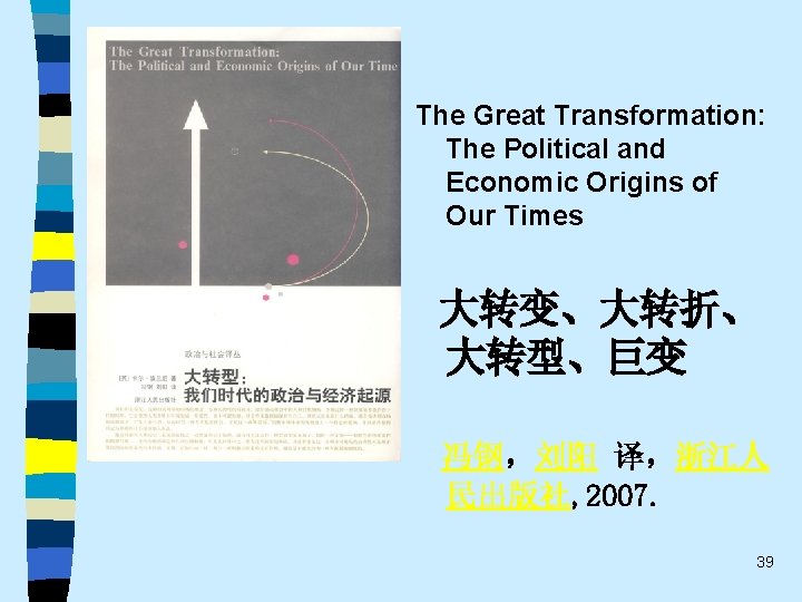 The Great Transformation: The Political and Economic Origins of Our Times 大转变、大转折、 大转型、巨变 冯钢，刘阳