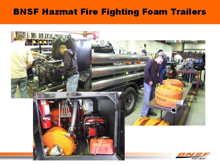 BNSF Hazmat Fire Fighting Foam Trailers 12 on the BNSF rail system 