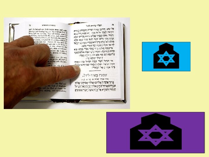 Siddur (‘prayer book’) Jewish people mostly pray in Hebrew. A siddur will often print