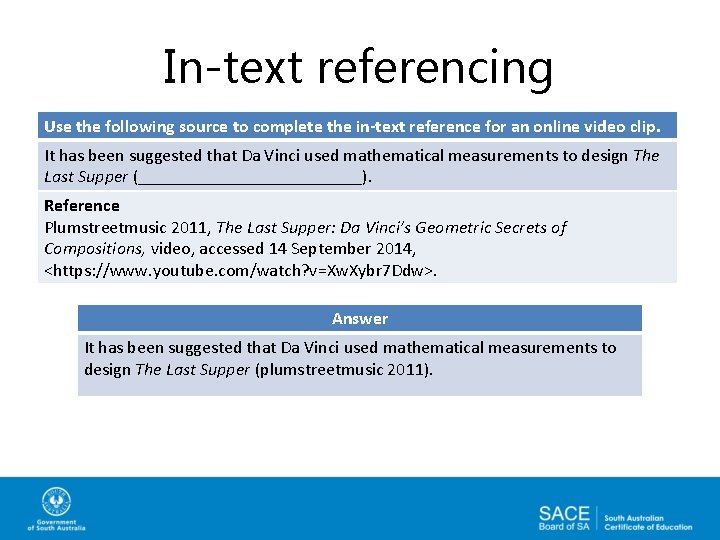 In-text referencing Use the following source to complete the in-text reference for an online