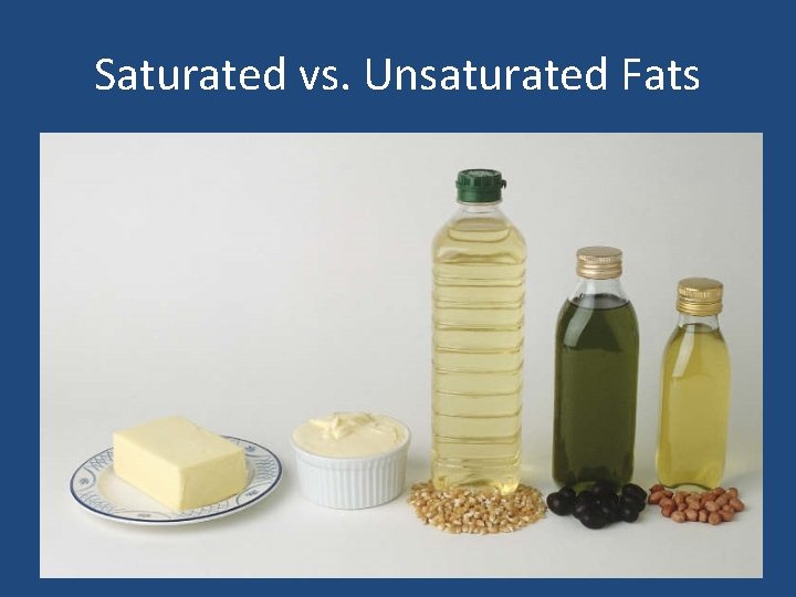 Saturated vs. Unsaturated Fats 