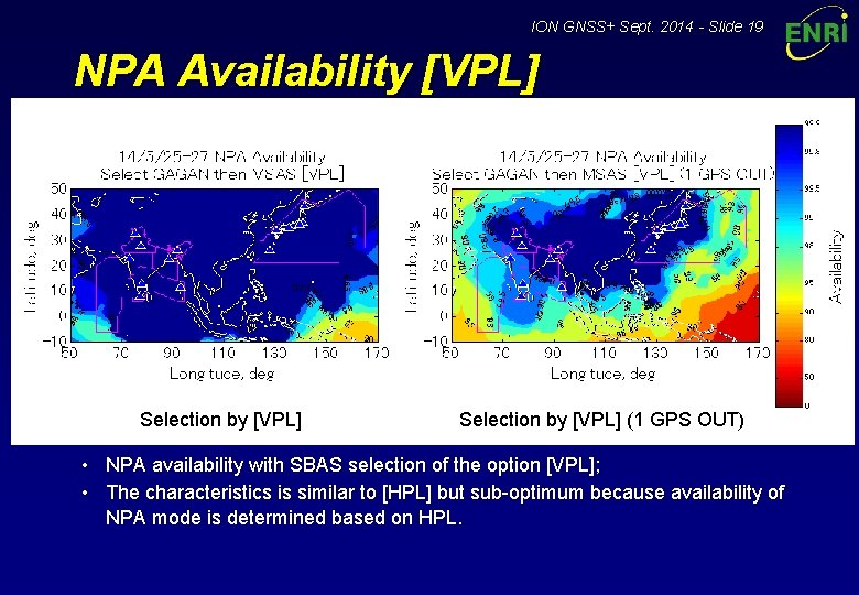 ION GNSS+ Sept. 2014 - Slide 19 NPA Availability [VPL] Selection by [VPL] (1