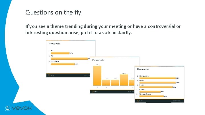 Questions on the fly If you see a theme trending during your meeting or