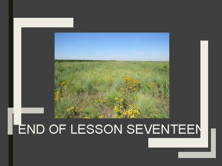 END OF LESSON SEVENTEEN 