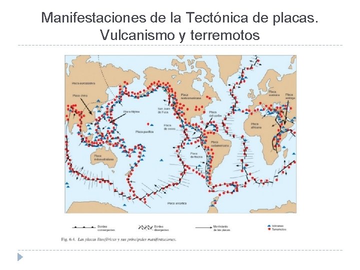 Manifestaciones de la Tectónica de placas. Vulcanismo y terremotos 