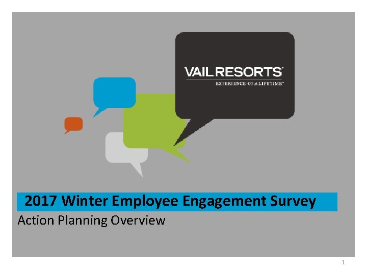 2017 Winter Employee Engagement Survey Action Planning Overview 1 2017 Winter Employee Engagement Survey Action Planning Overview 1