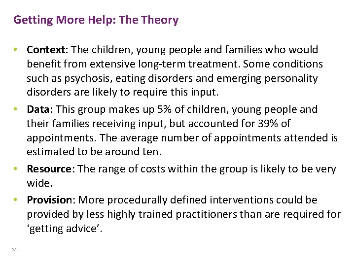 Getting More Help: Theory • Context: The children, young people and families who would Getting More Help: Theory • Context: The children, young people and families who would