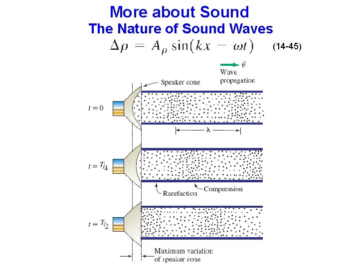 More about Sound The Nature of Sound Waves (14 -45) 