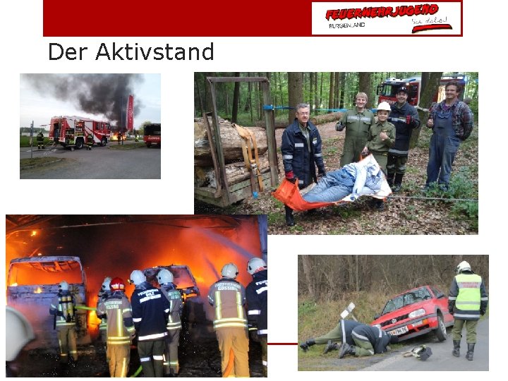 Der Aktivstand Feuerwehr. JUGEND - SINNVOLLE FREIZEITBESCHÄFTIGUNG! 20 