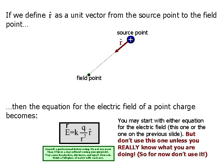 If we define point… as a unit vector from the source point to the