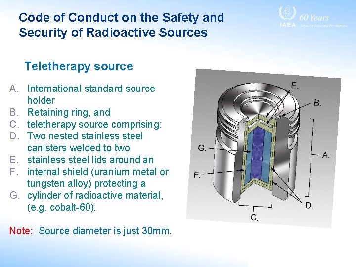 Code of Conduct on the Safety and Security of Radioactive Sources Teletherapy source A. Code of Conduct on the Safety and Security of Radioactive Sources Teletherapy source A.