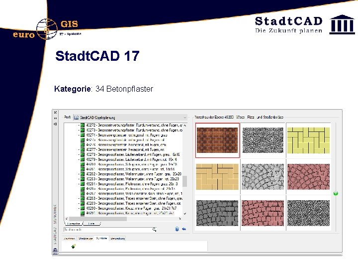 Stadt. CAD 17 Kategorie: 34 Betonpflaster 