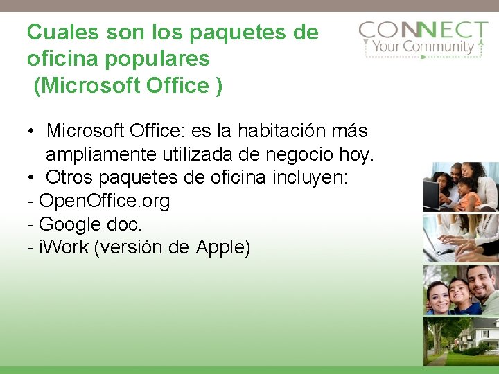 Cuales son los paquetes de oficina populares (Microsoft Office ) • Microsoft Office: es
