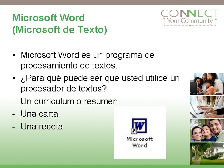 Microsoft Word (Microsoft de Texto) • Microsoft Word es un programa de procesamiento de
