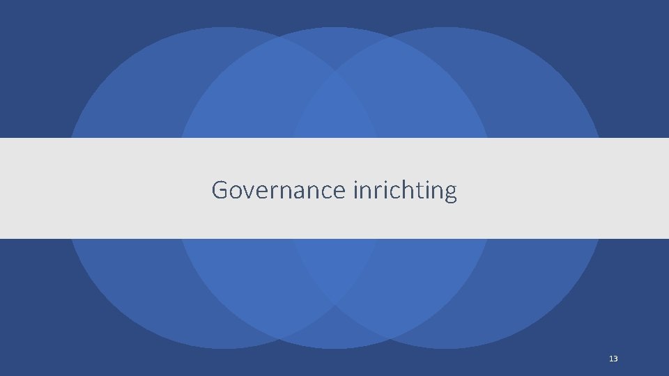 Governance inrichting 13 